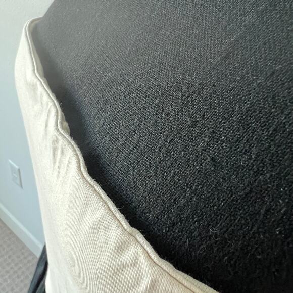 J Crew Strapless Mixy Dress Medium Natural Black Pockets Flaw - Picture 7 of 10